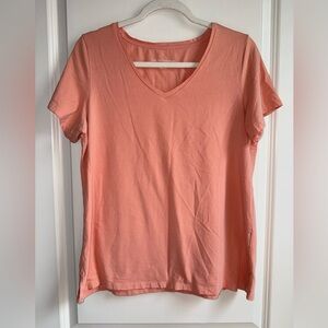 Soft Surroundings Peach Short Sleeve Tee Size Medium